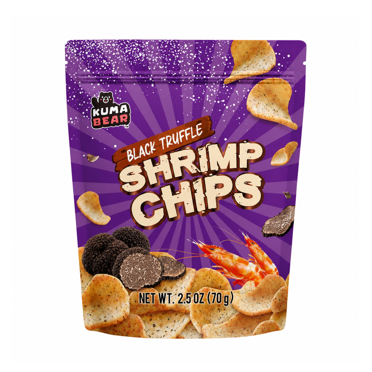 Kuma Bear Black Truffle Shrimp Chips 2.5oz (70g)