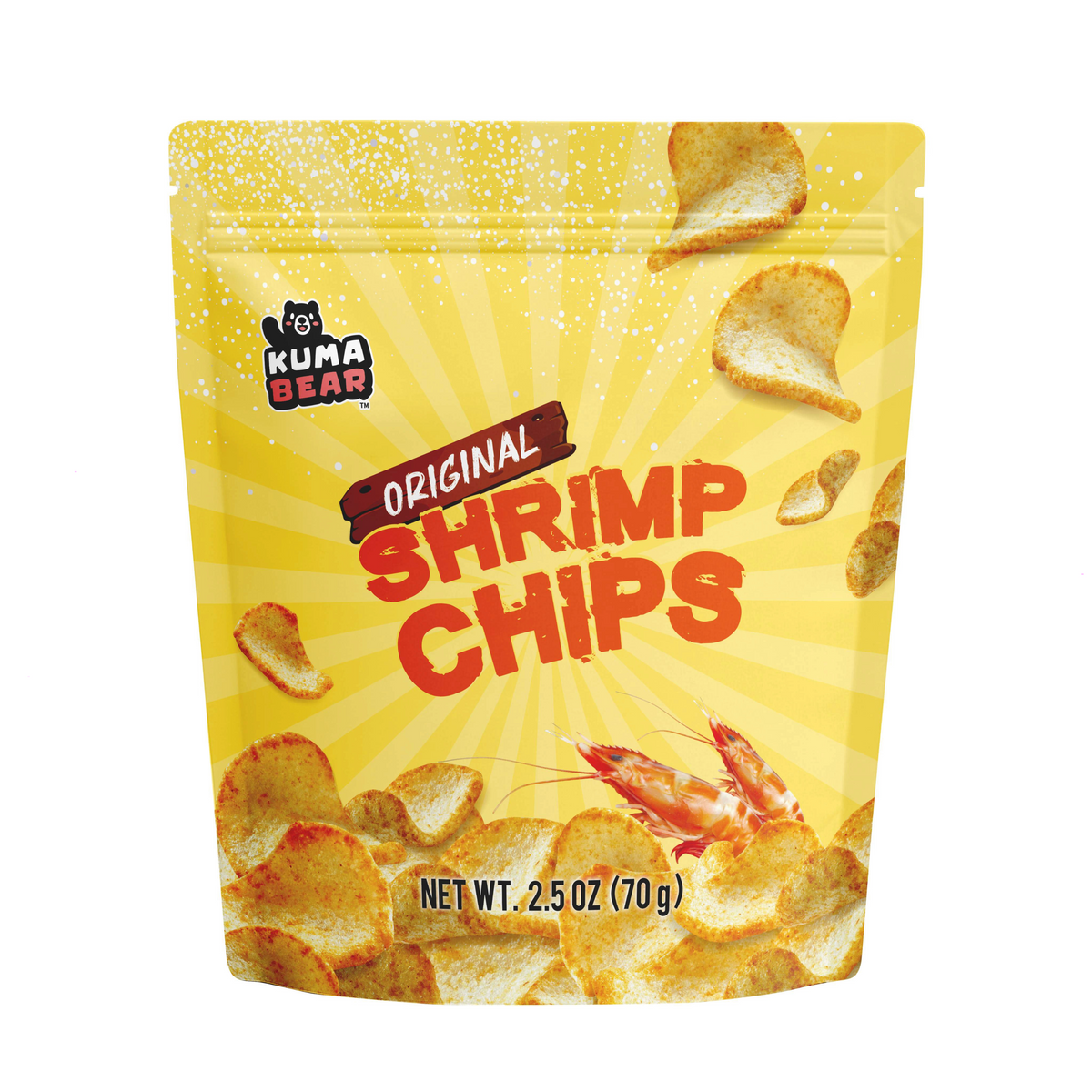 Kuma Bear Salted Egg Shrimp Chips 2.5oz (70g)