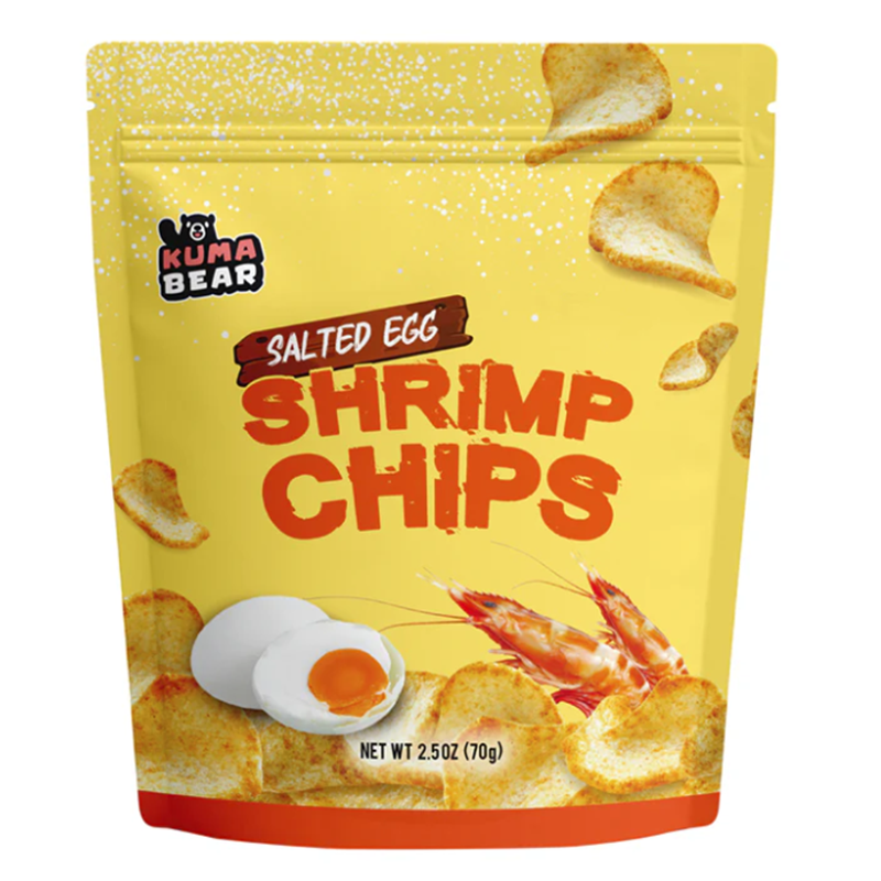Kuma Bear Salted Egg Shrimp Chips 2.5oz (70g)