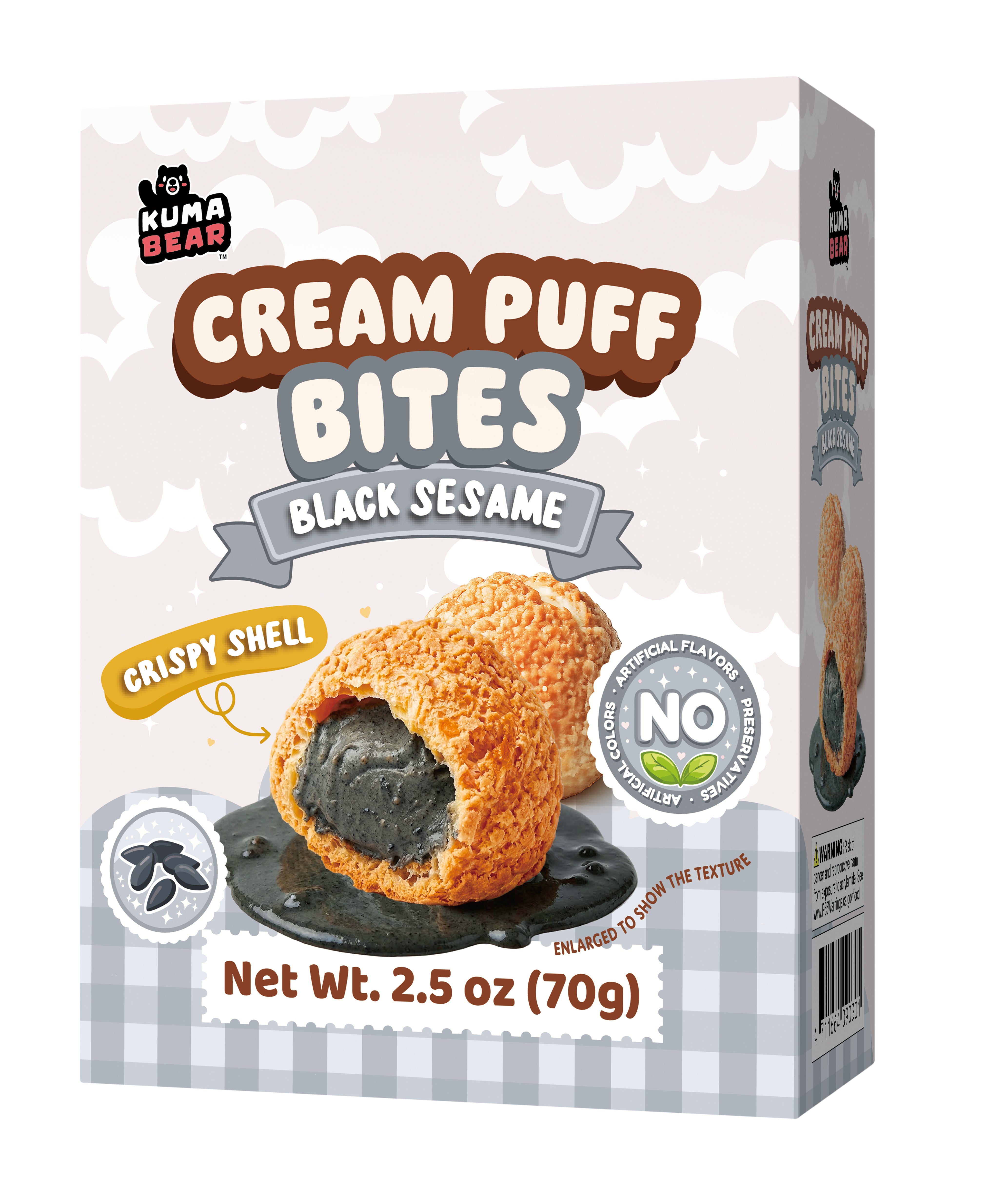 Cream Puff Bites-Black Sesame