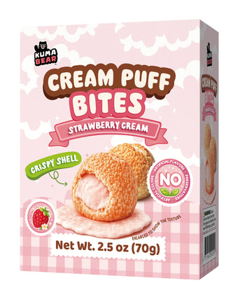 Cream Puff Bites-Strawberry Cream